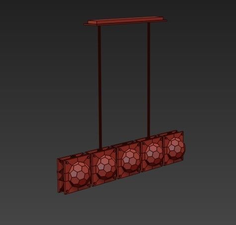 ROCHILLON hanging lamp with lights 3D model_1