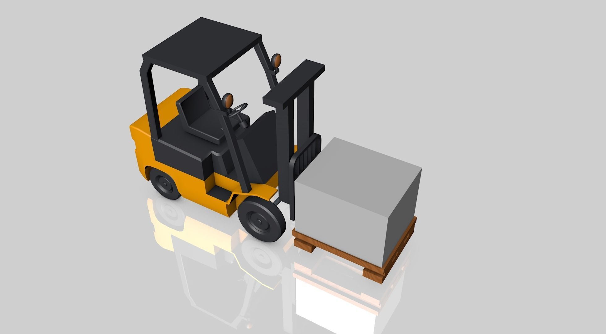 3D Forklift truck free 3D model rigged | CGTrader