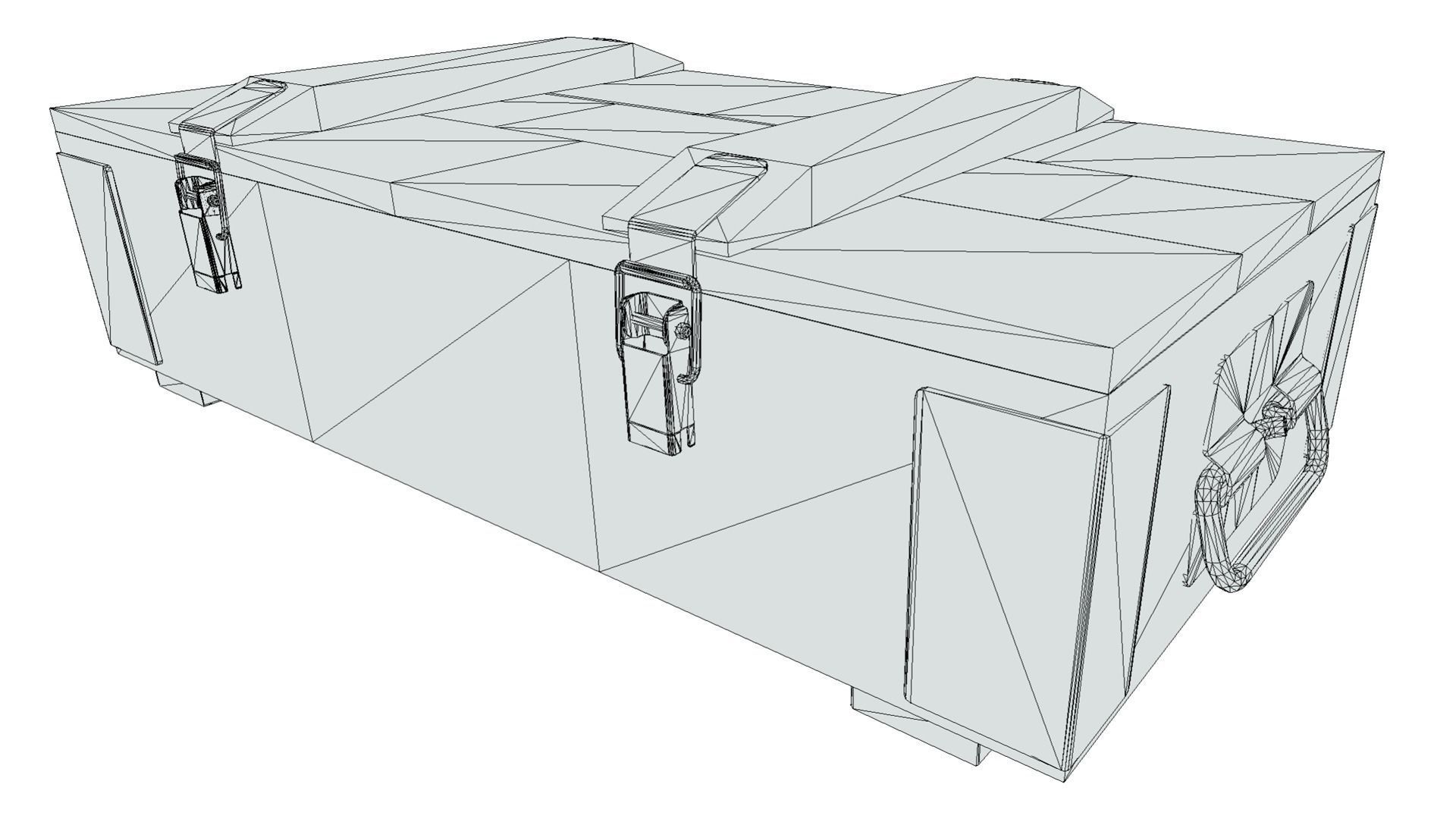 Ammunition Wood Crates 02 - PBR Low-poly 3D model_3