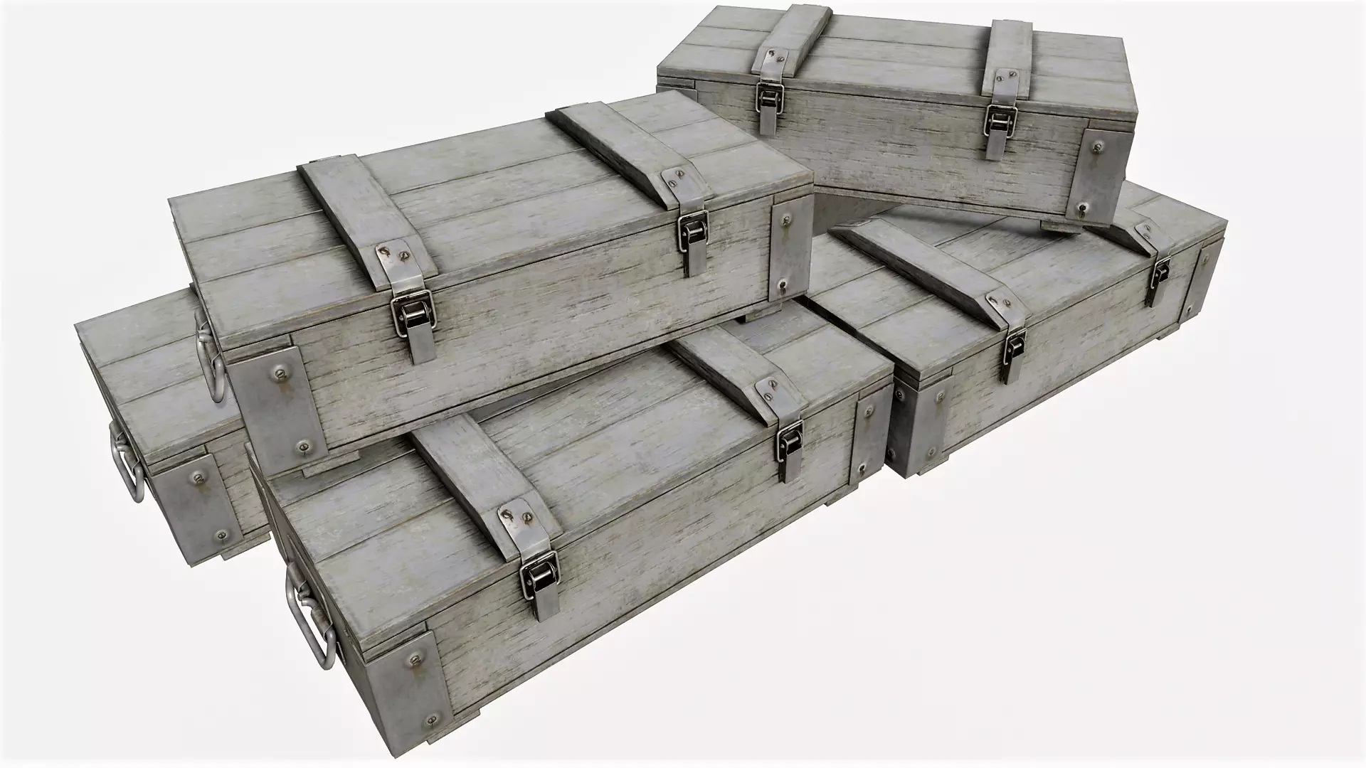 Ammunition Wood Crates 03 - PBR Low-poly 3D model
