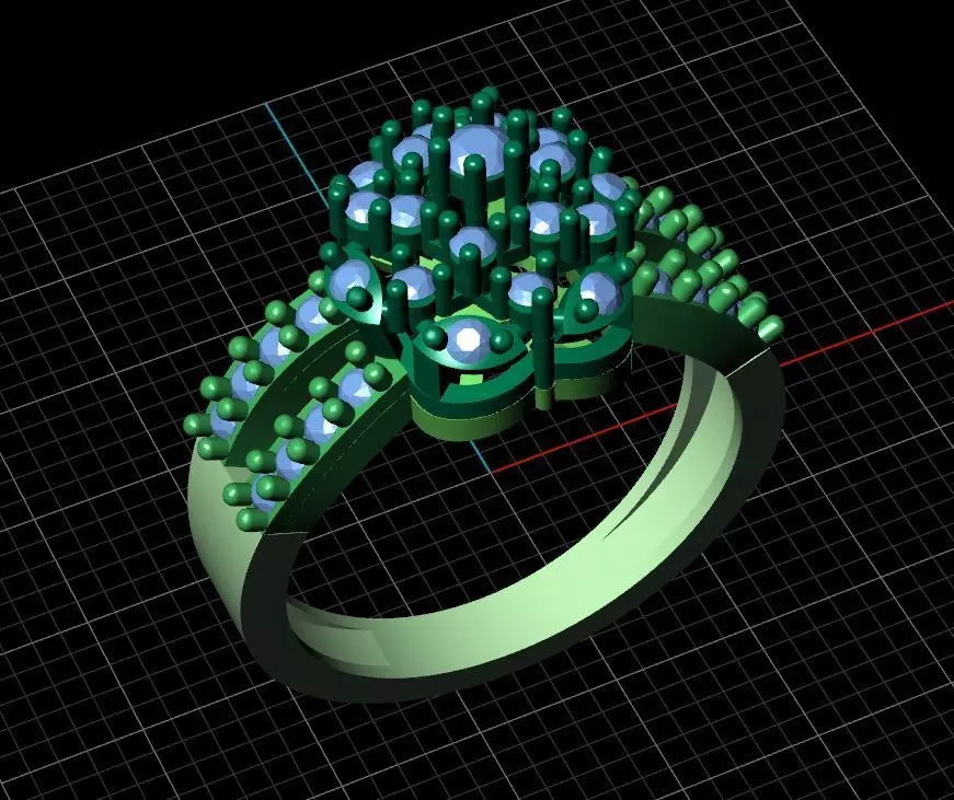 diamond ring 3D print model_0