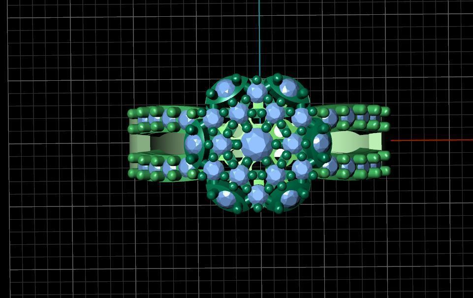 diamond ring 3D print model_3