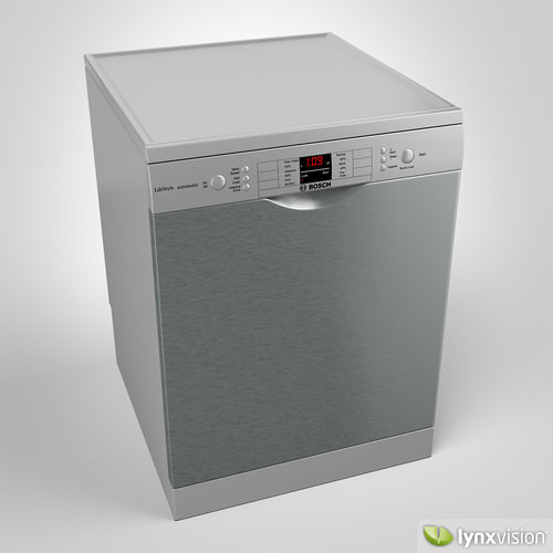 Bosch Freestanding Dishwasher 3D Model .max .obj .fbx