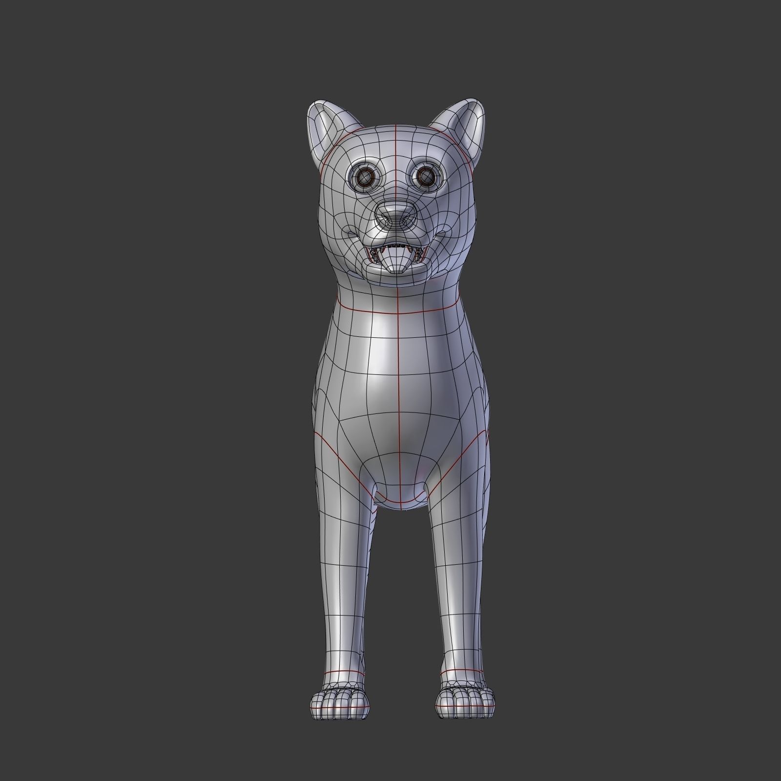 Cartoon Dog Low-poly 3D model_9