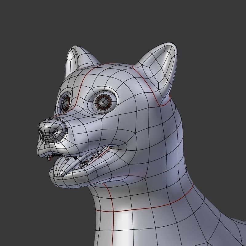 Cartoon Dog Low-poly 3D model_21