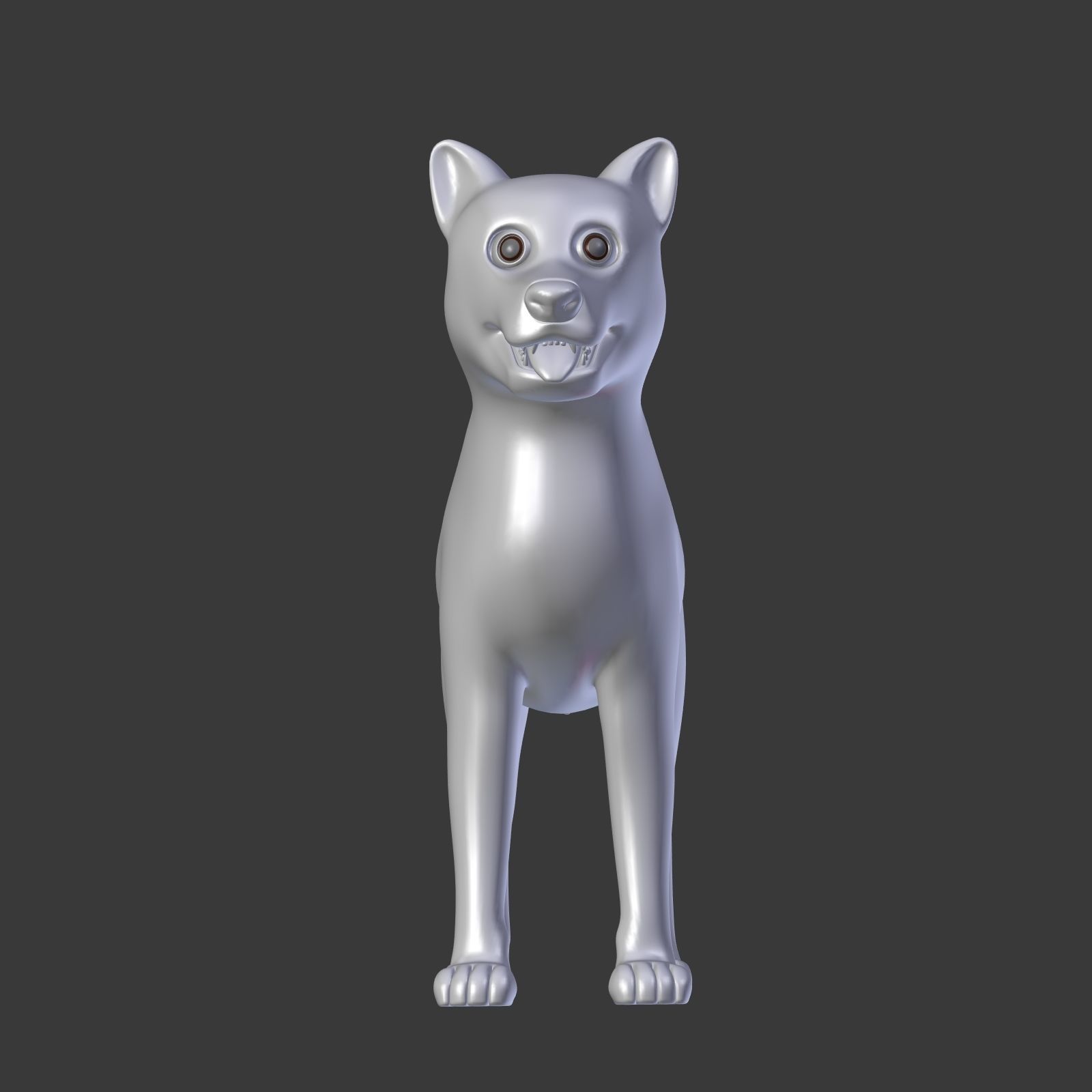 Cartoon Dog Low-poly 3D model_8