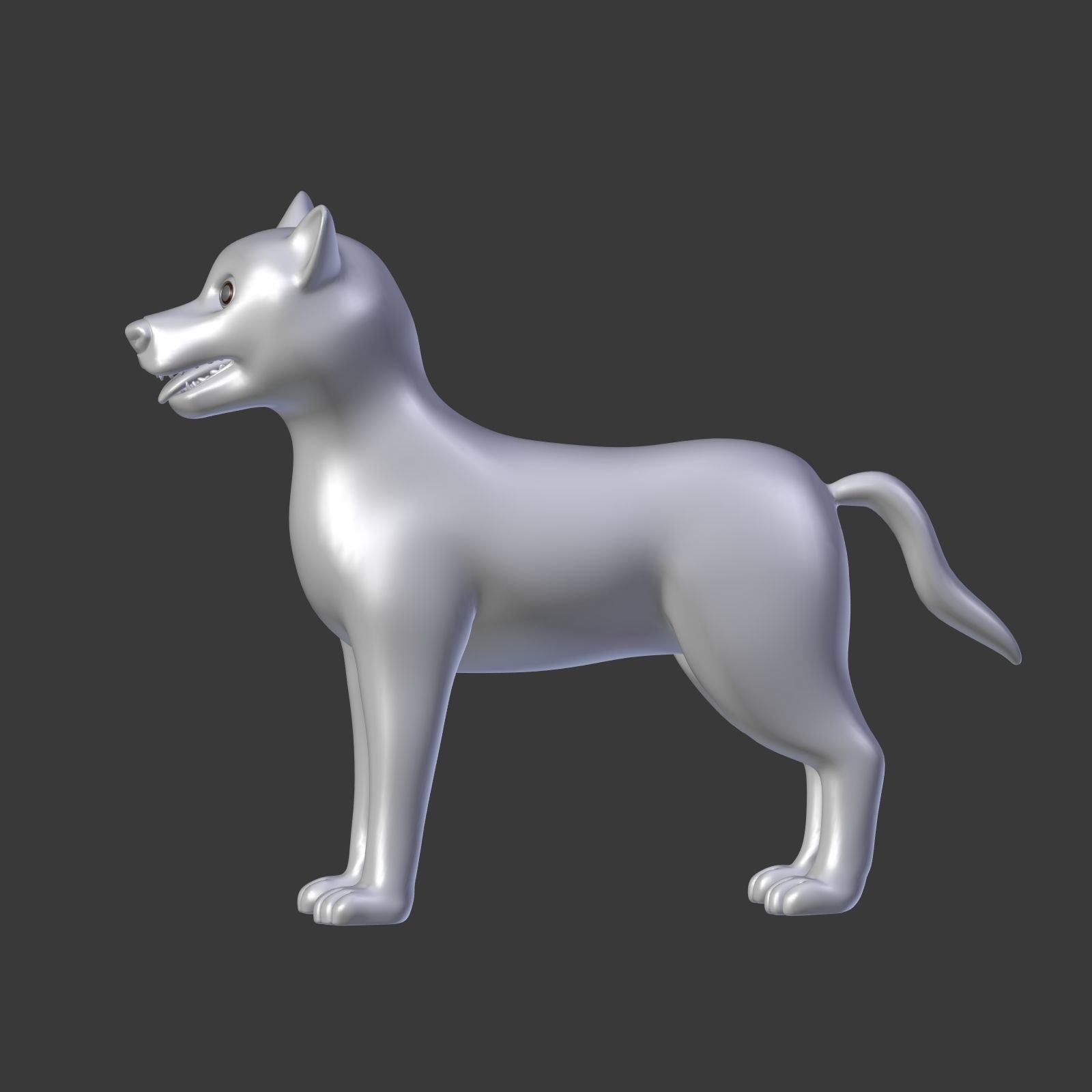 Cartoon Dog Low-poly 3D model_12