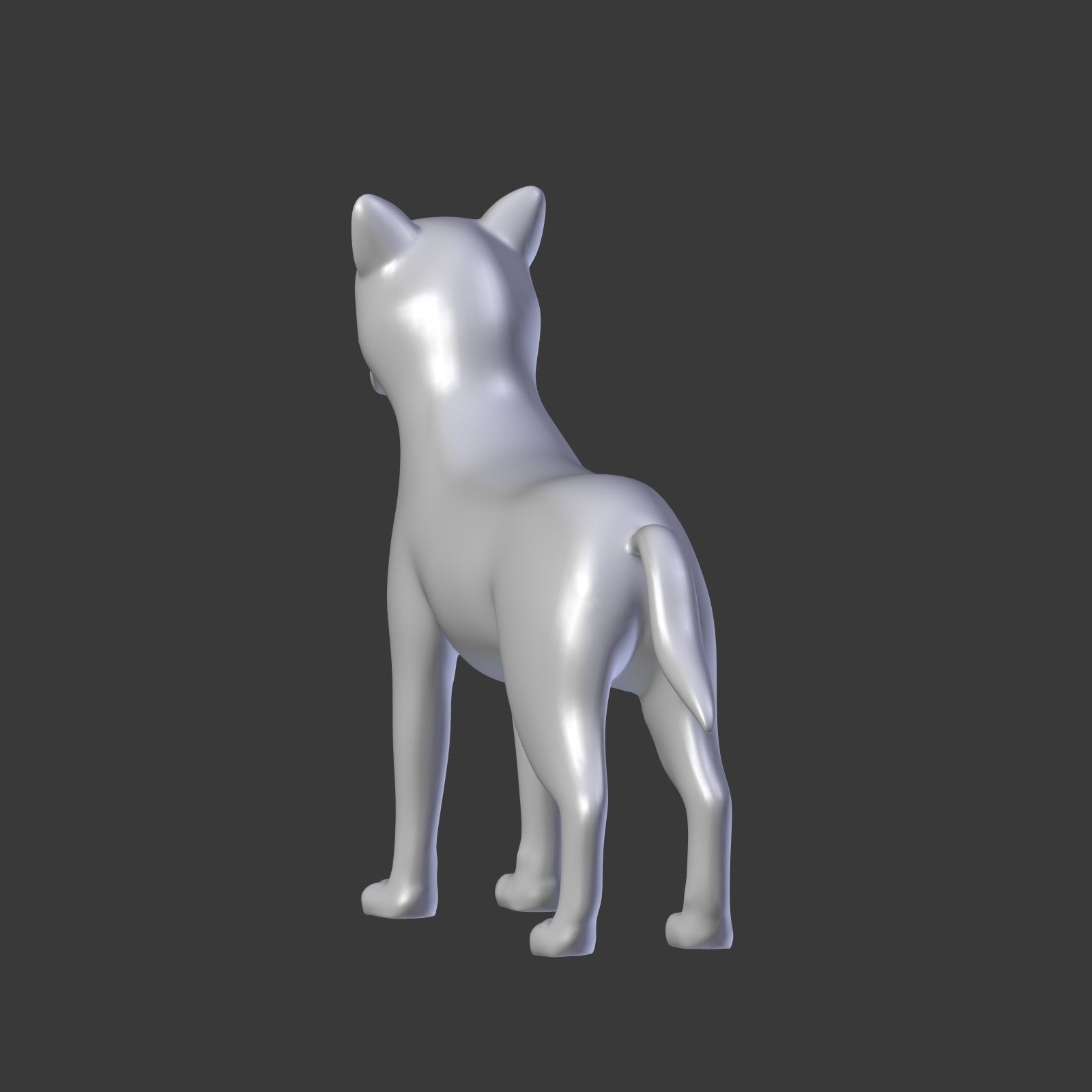 Cartoon Dog Low-poly 3D model_16
