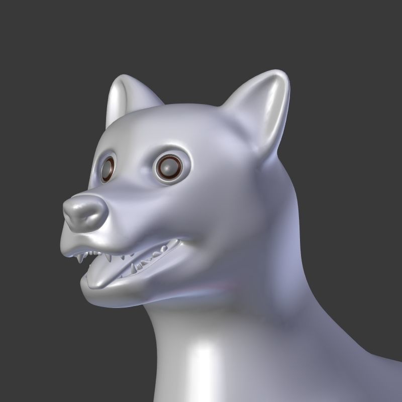 Cartoon Dog Low-poly 3D model_20