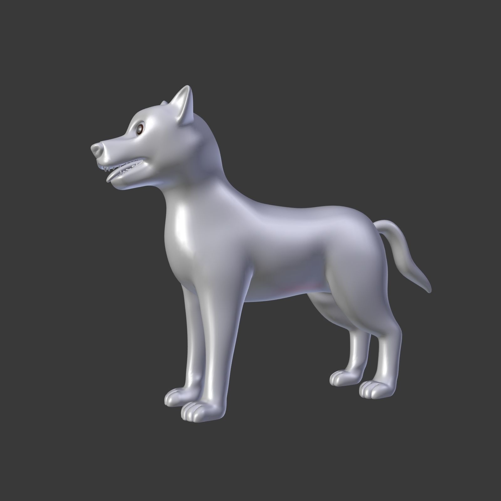 Cartoon Dog Low-poly 3D model_4