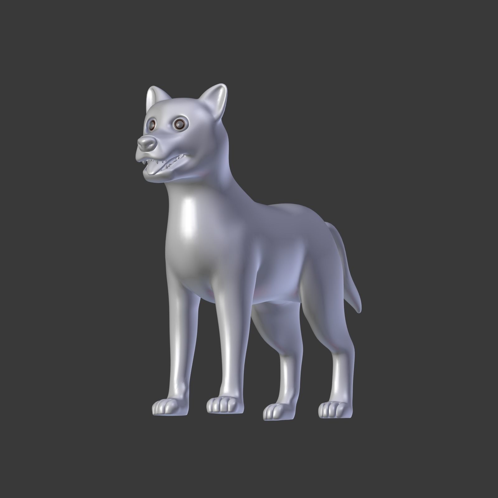 Cartoon Dog Low-poly 3D model_6