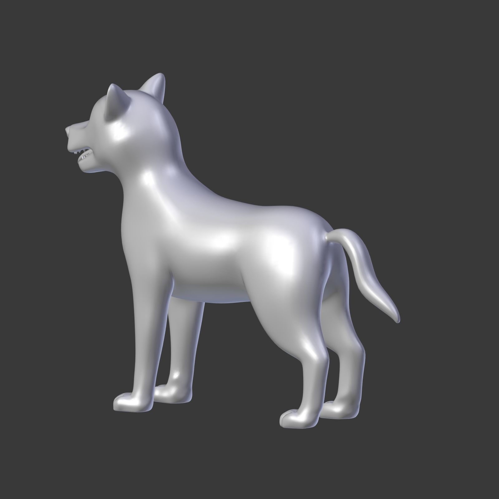Cartoon Dog Low-poly 3D model_14