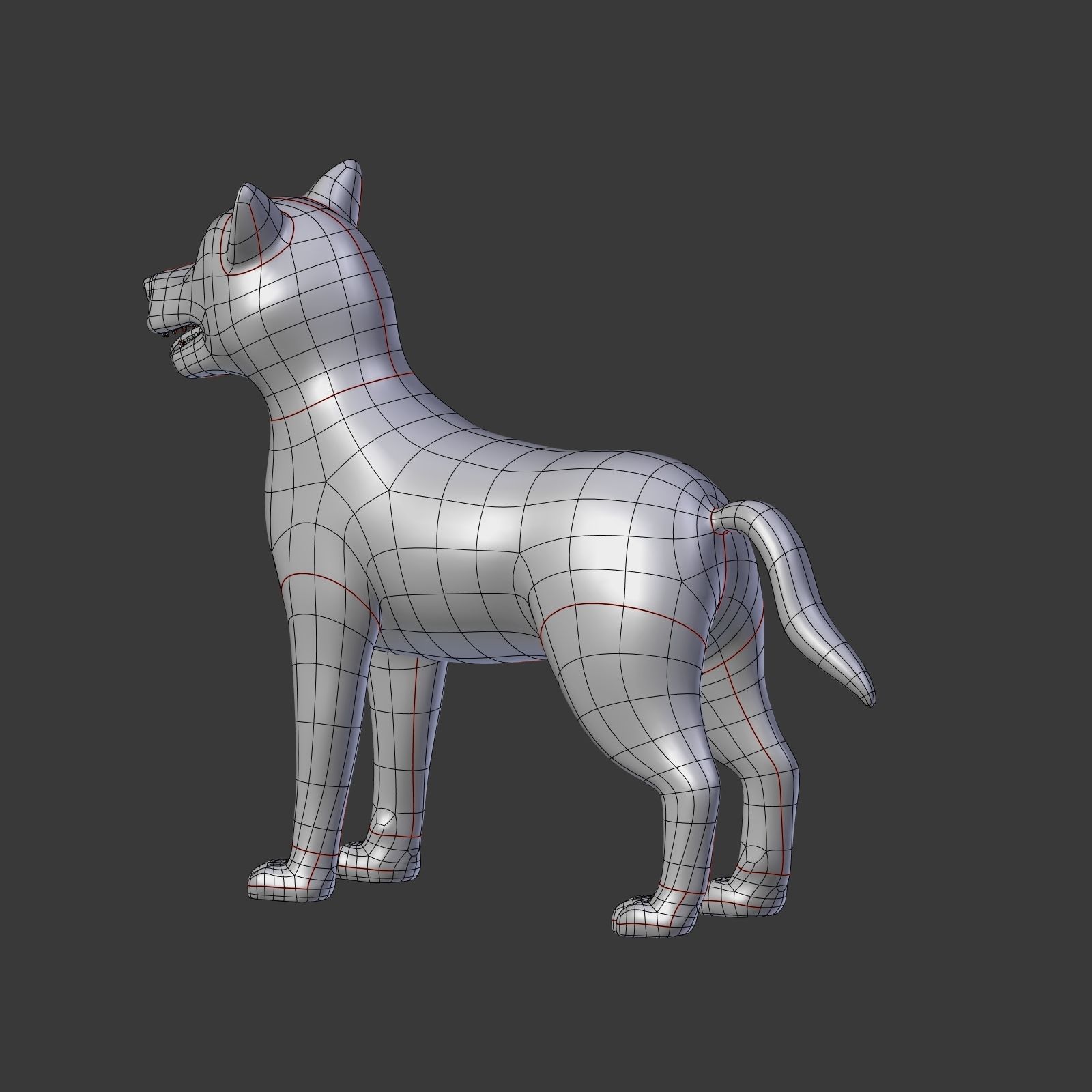 Cartoon Dog Low-poly 3D model_15