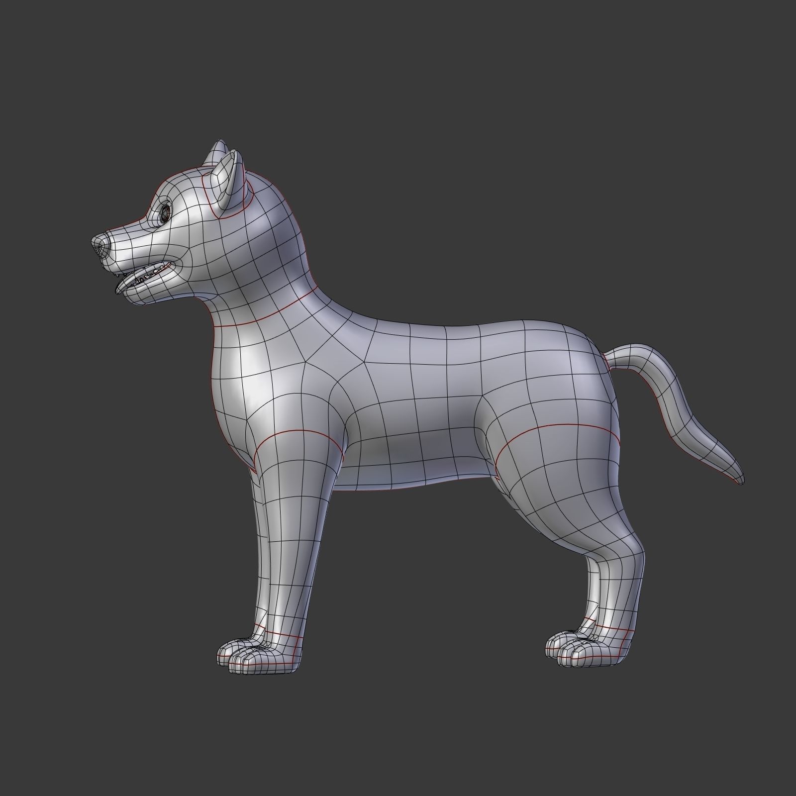 Cartoon Dog Low-poly 3D model_13