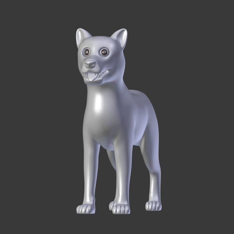 Cartoon Dog Low-poly 3D model_10