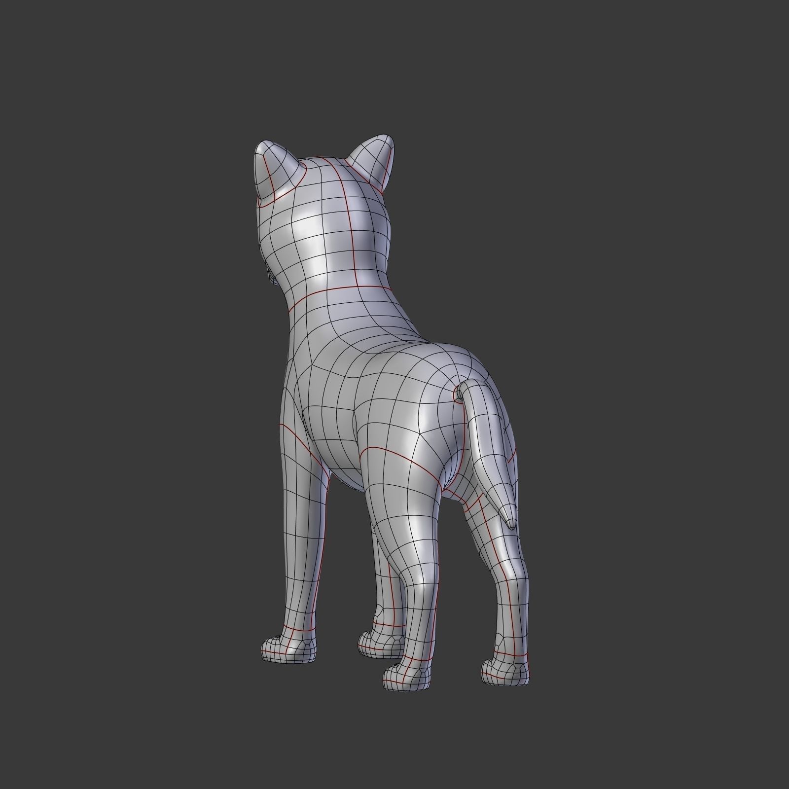Cartoon Dog Low-poly 3D model_17