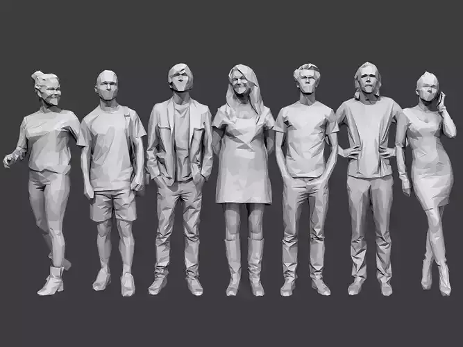 Lowpoly People Casual Pack Volume 21
