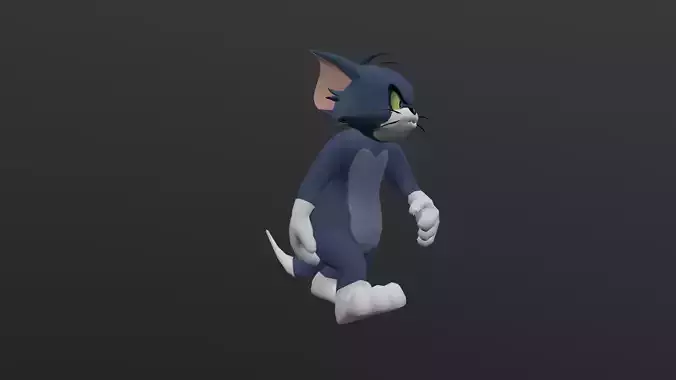 TOMC-029 Tom Cat Walking Low-poly 3D model