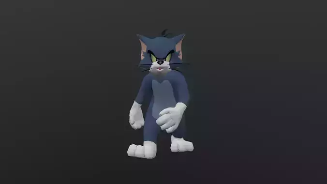 TOMC-030 Tom Cat Walking In Place Low-poly 3D model