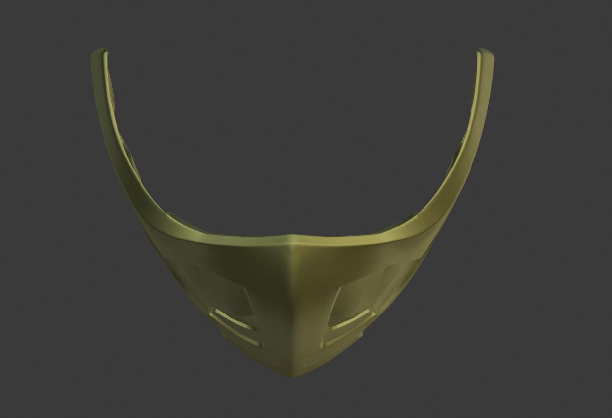 Scorpion mask for face Mortal Kombat 11 and X cosplay props 3D print model_7