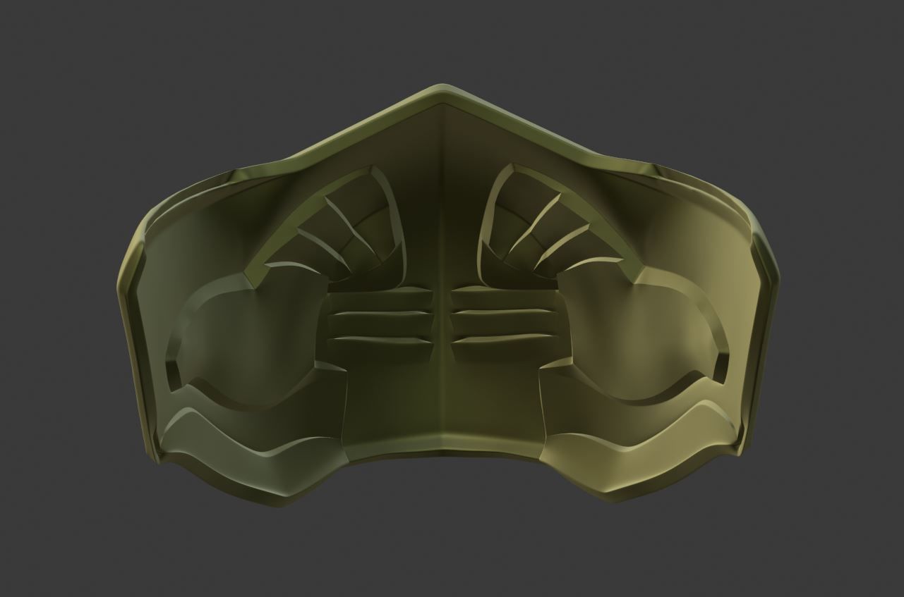 Scorpion mask for face Mortal Kombat 11 and X cosplay props 3D print model_8