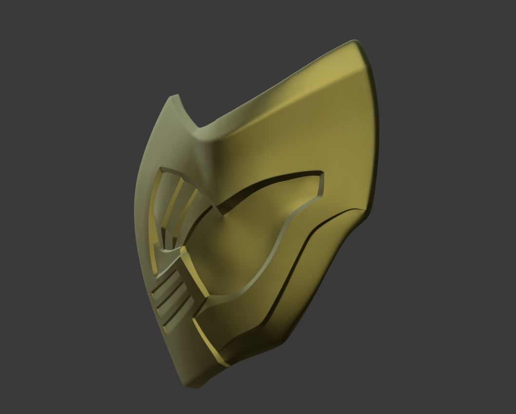 Scorpion mask for face Mortal Kombat 11 and X cosplay props 3D print model_5