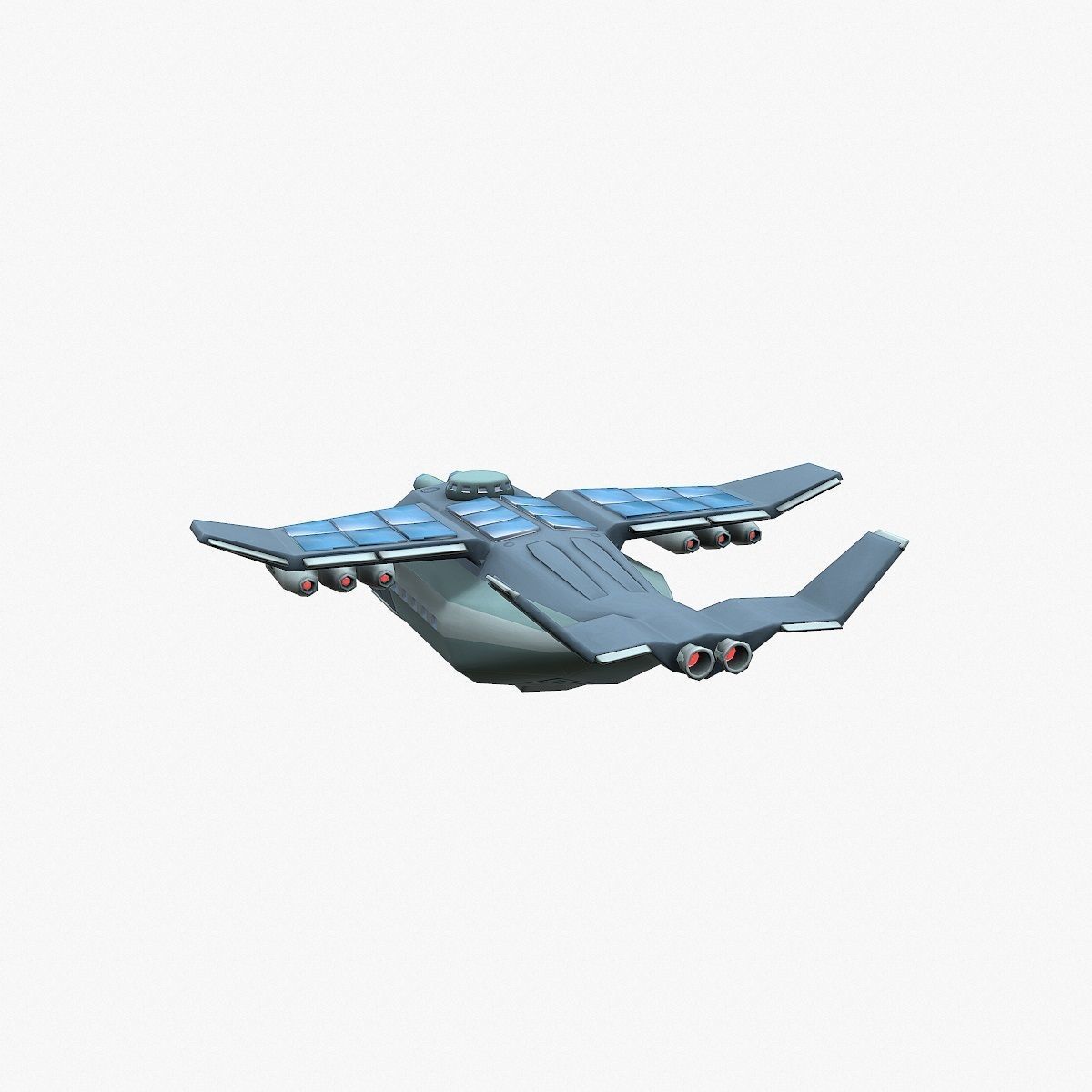Cargo Spaceship Low-poly 3D model_18