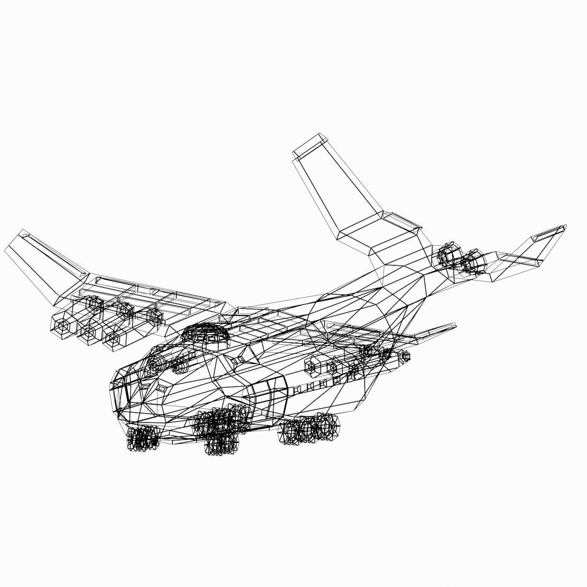 Cargo Spaceship Low-poly 3D model_4