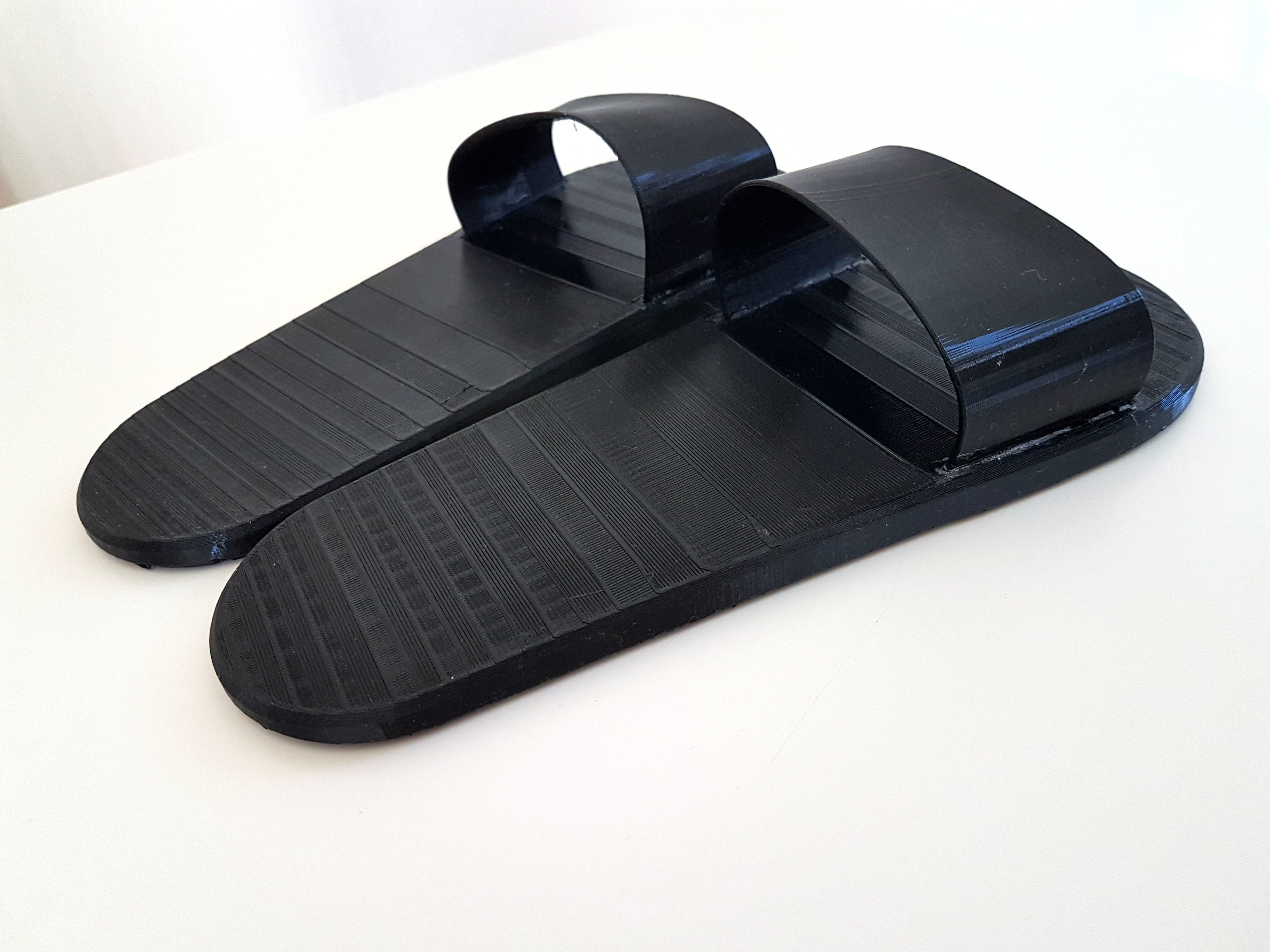 Sandal 3D carbon fiber flip flops 3D print model_9