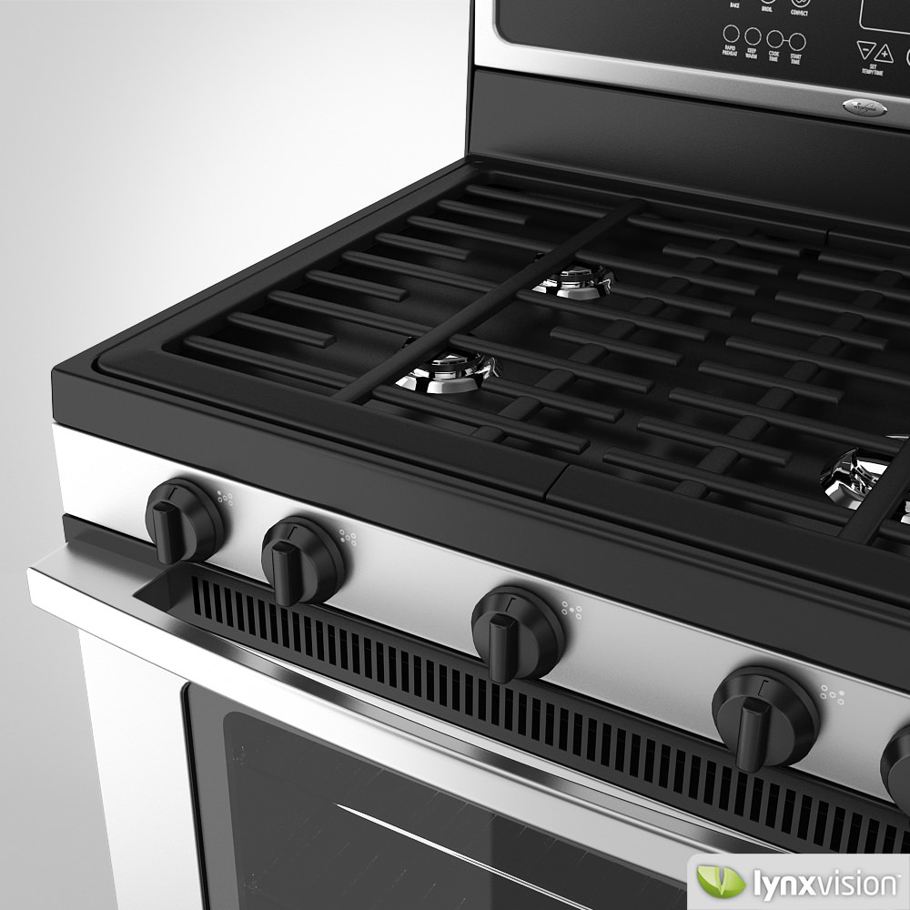 Whirlpool Gas Cooker Free 3D model_1
