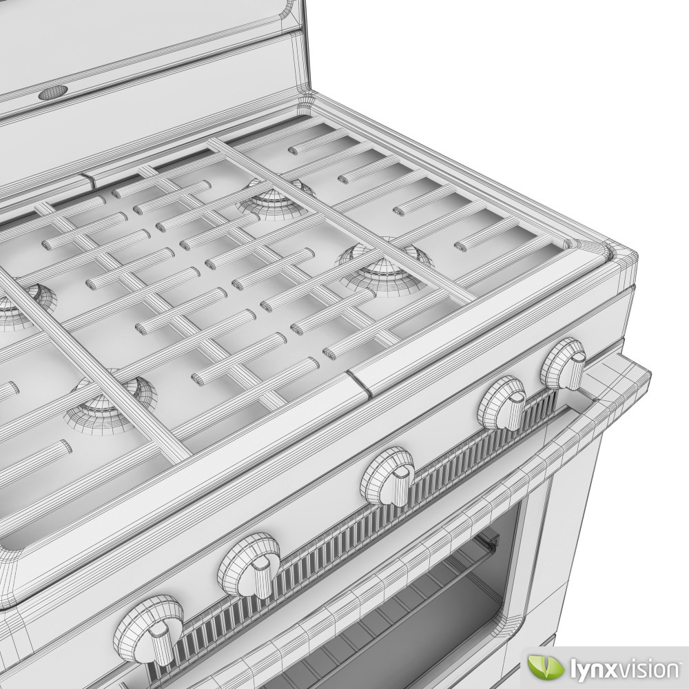 Whirlpool Gas Cooker Free 3D model_4