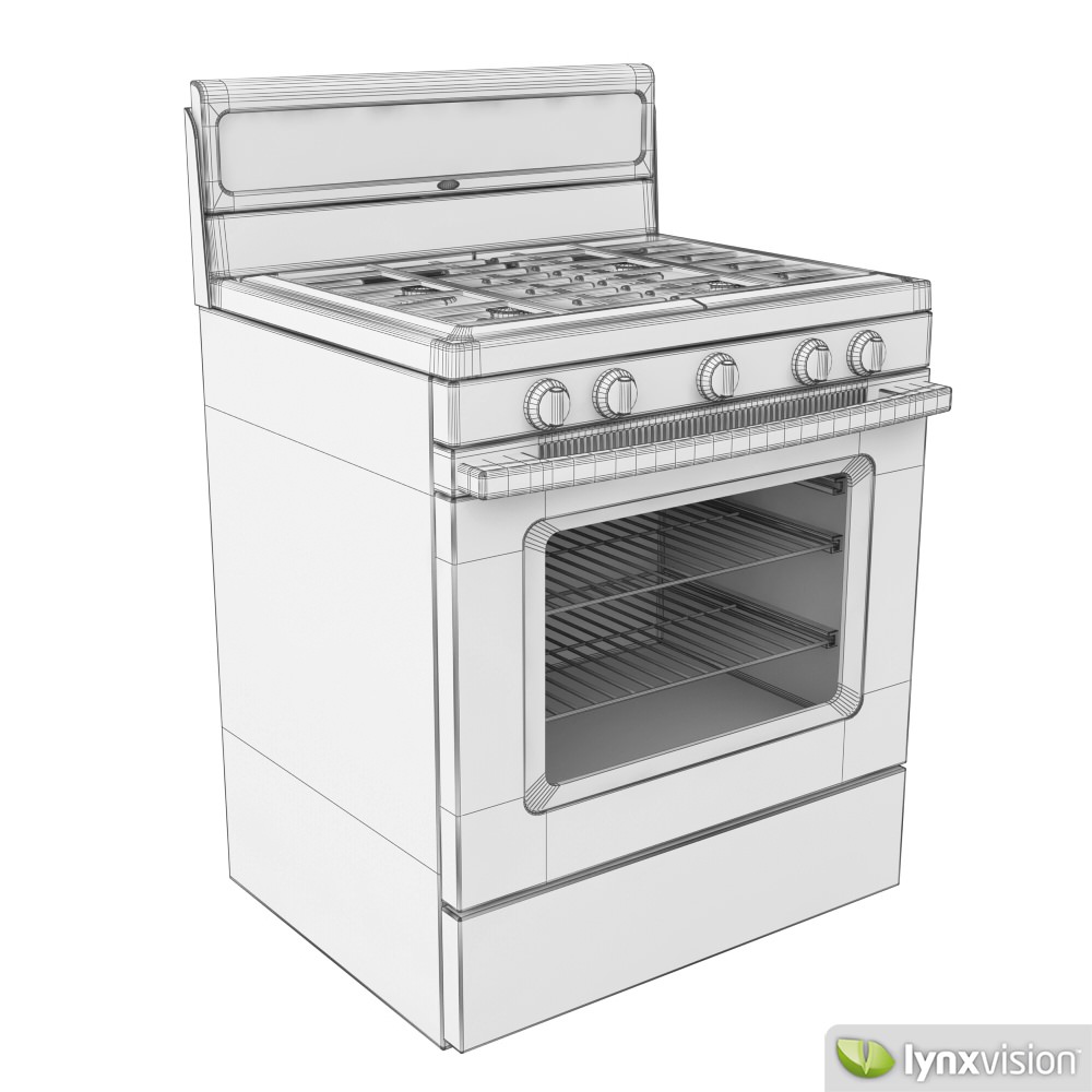 Whirlpool Gas Cooker Free 3D model_3