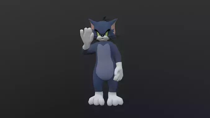 TOMC-032 Tom Cat Waving Low-poly 3D model