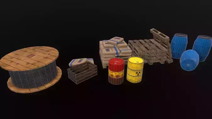 Building Site Industry Props Pack  Game Ready