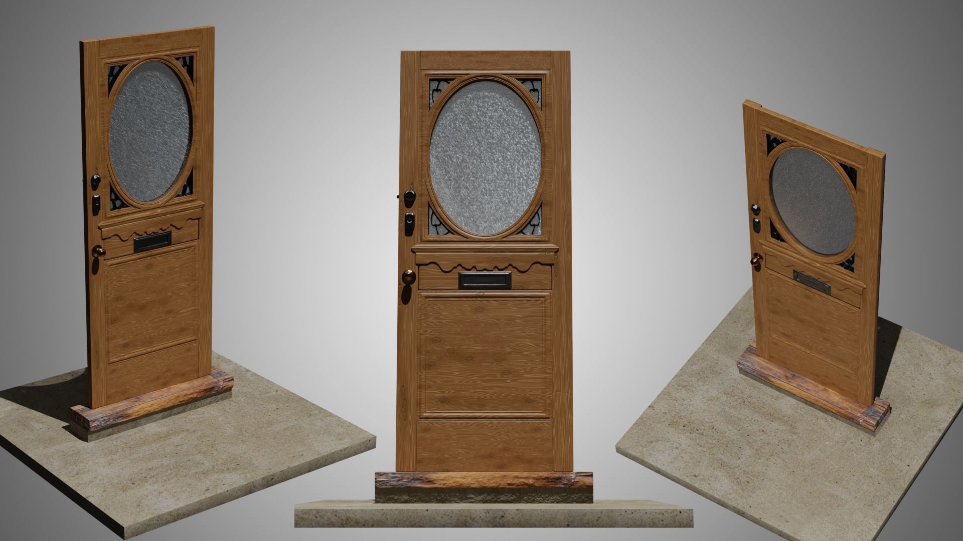 Suburban House Doors 01 3D model_2