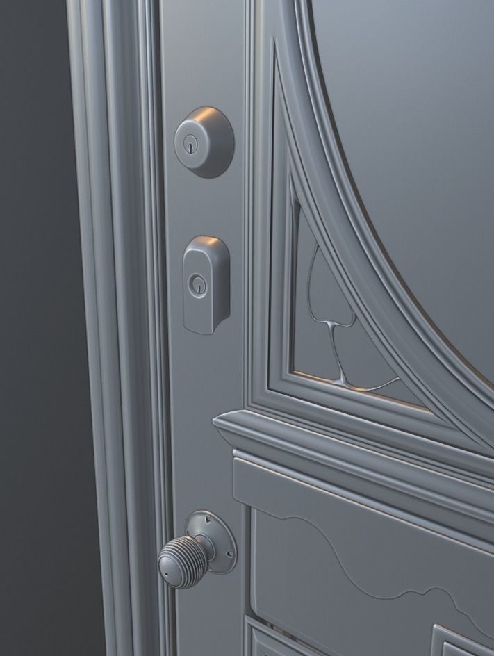 Suburban House Doors 01 3D model_5