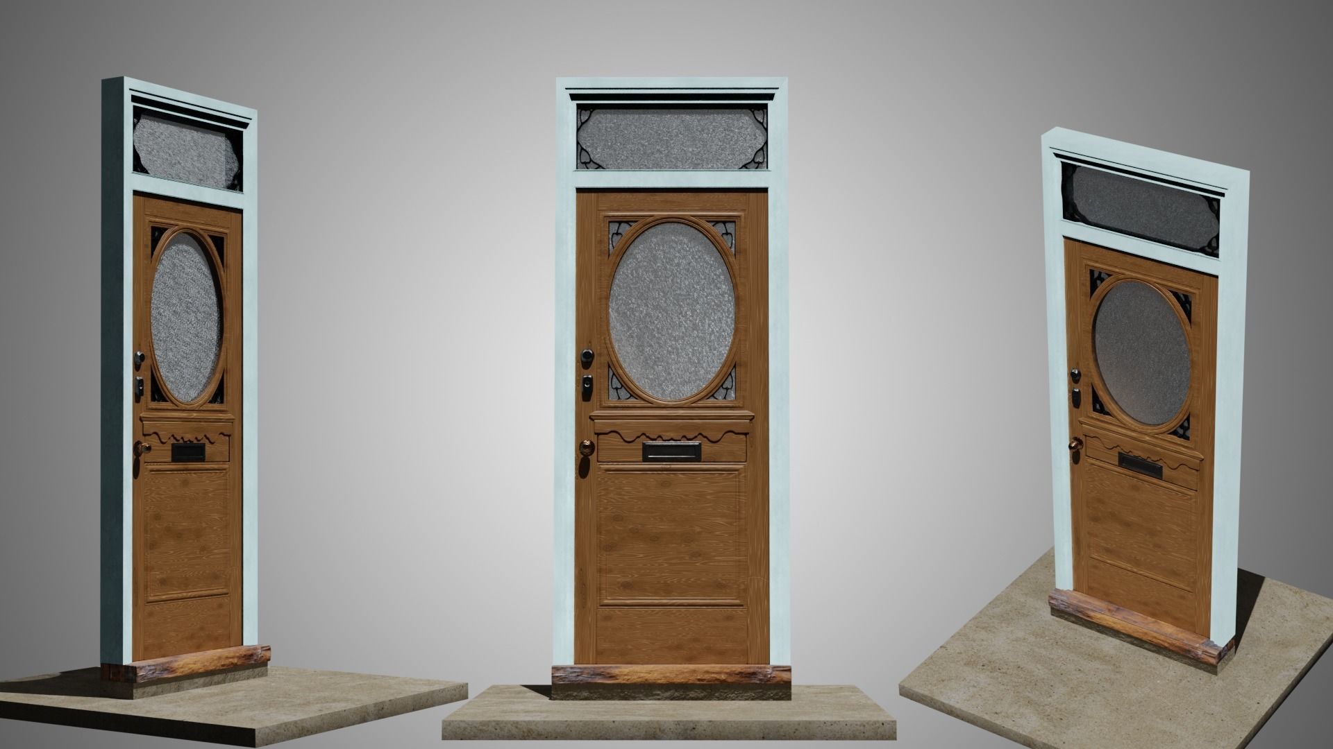 Suburban House Doors 01 3D model_1