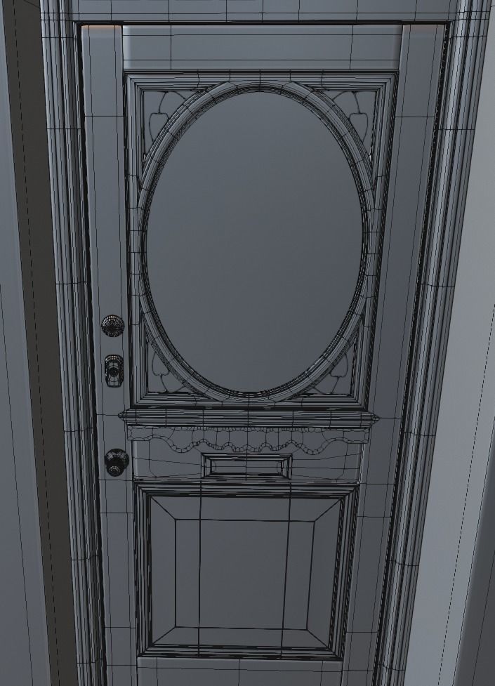 Suburban House Doors 01 3D model_4