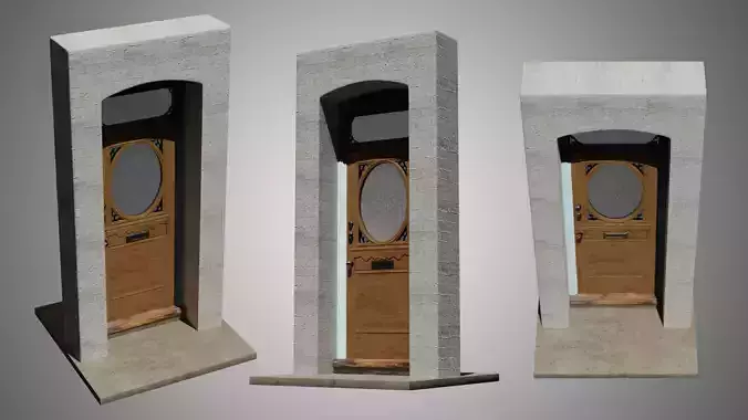 Suburban House Doors 01 3D model