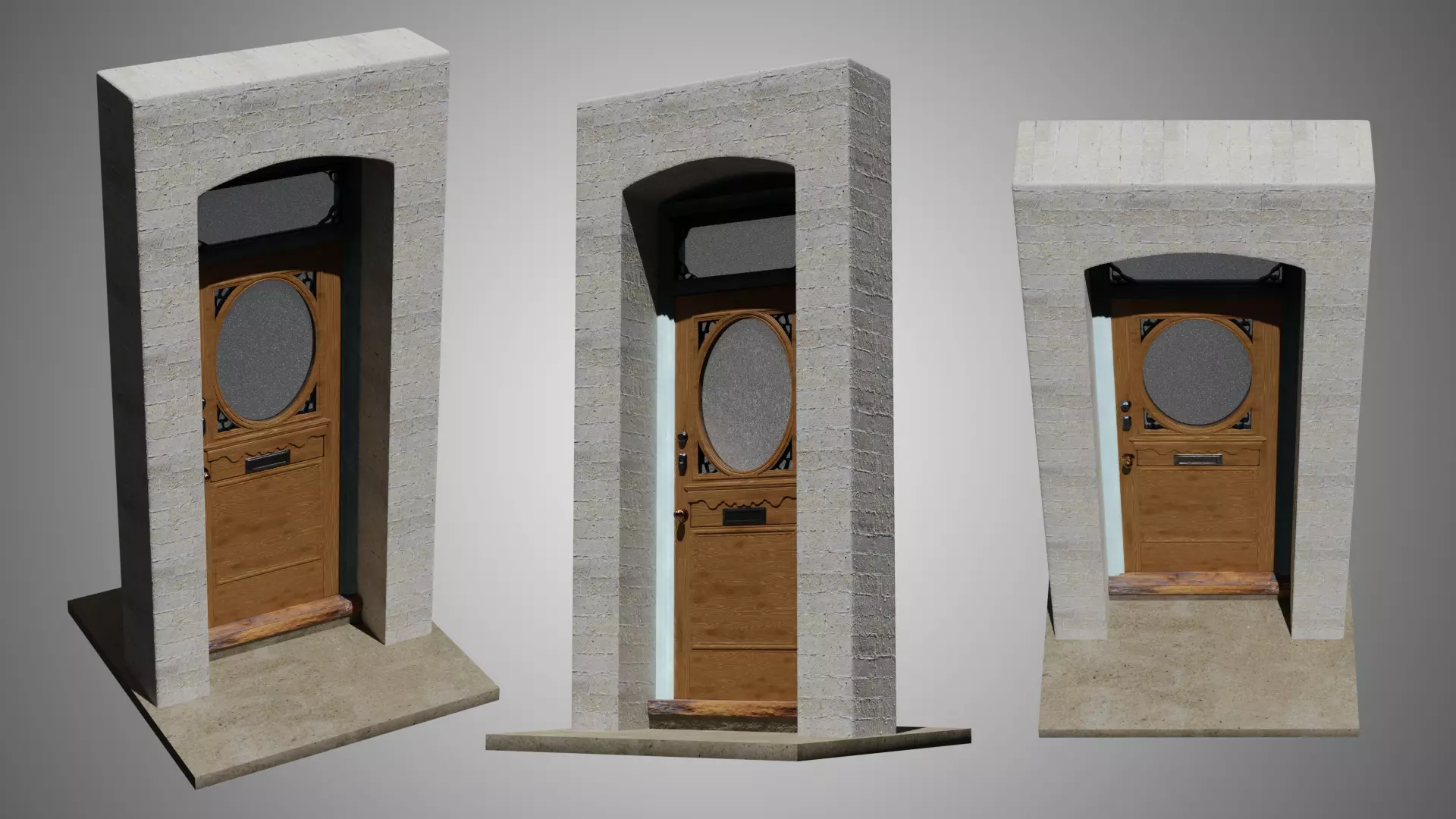 Suburban House Doors 01 3D model_0