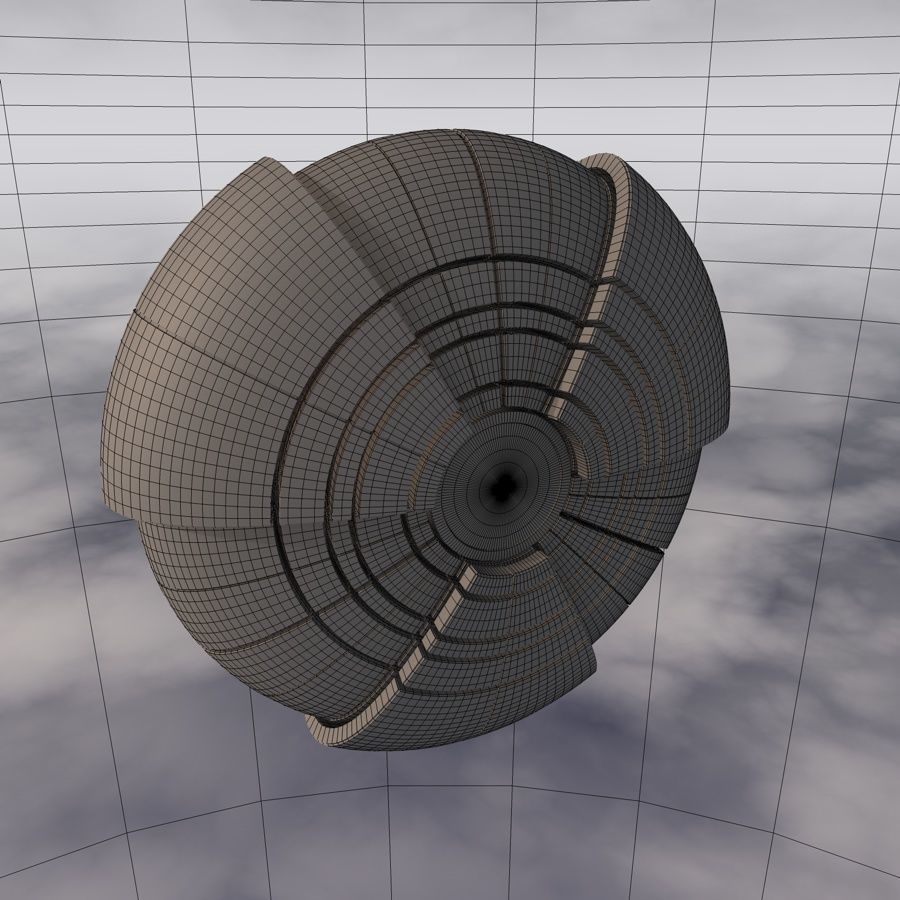 Sci-Fi Spaceship A 002 3D model_19