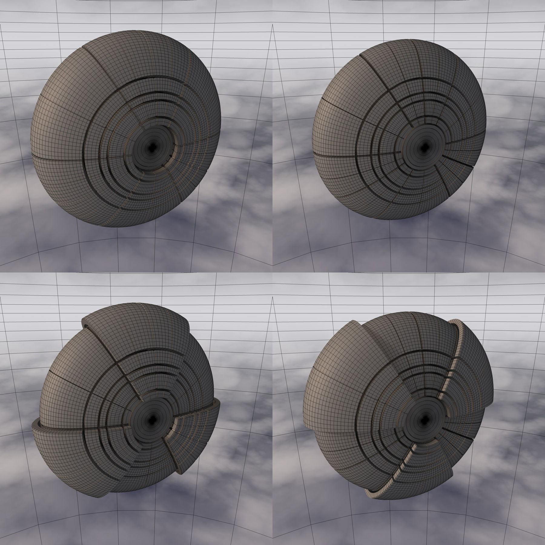 Sci-Fi Spaceship A 002 3D model_3