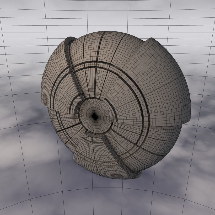 Sci-Fi Spaceship A 002 3D model_17