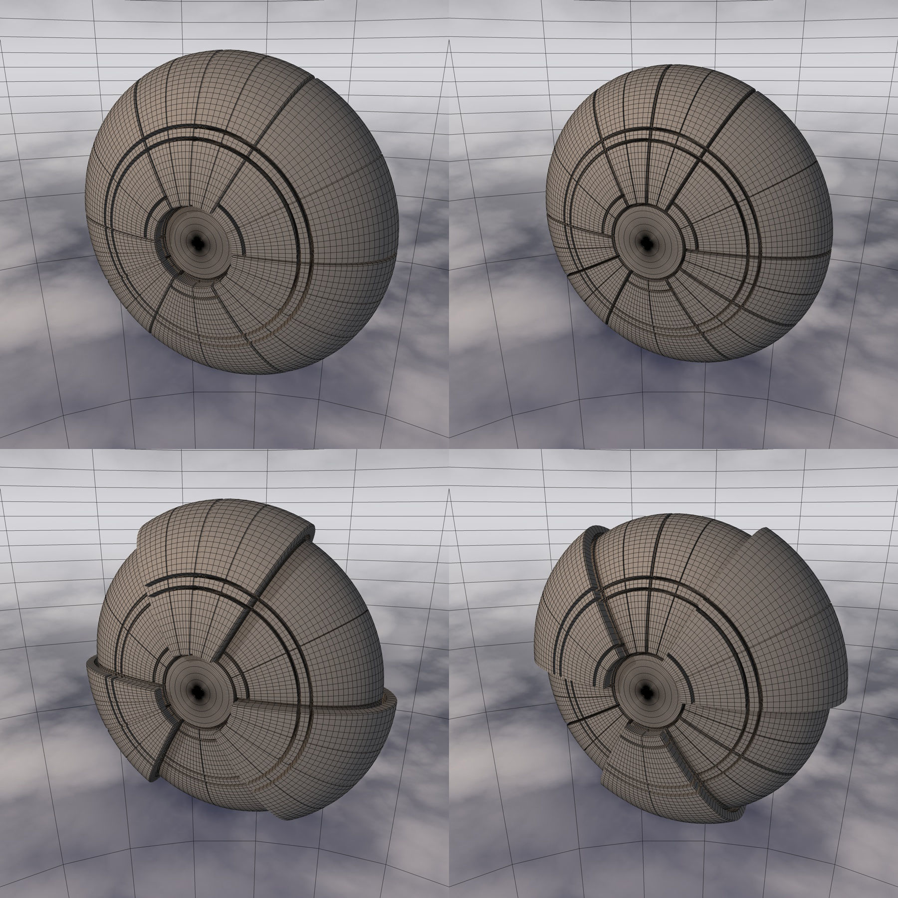 Sci-Fi Spaceship A 002 3D model_1