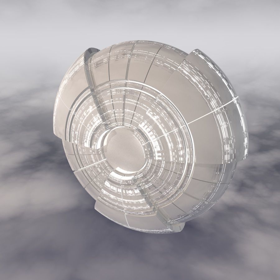 Sci-Fi Spaceship A 002 3D model_16