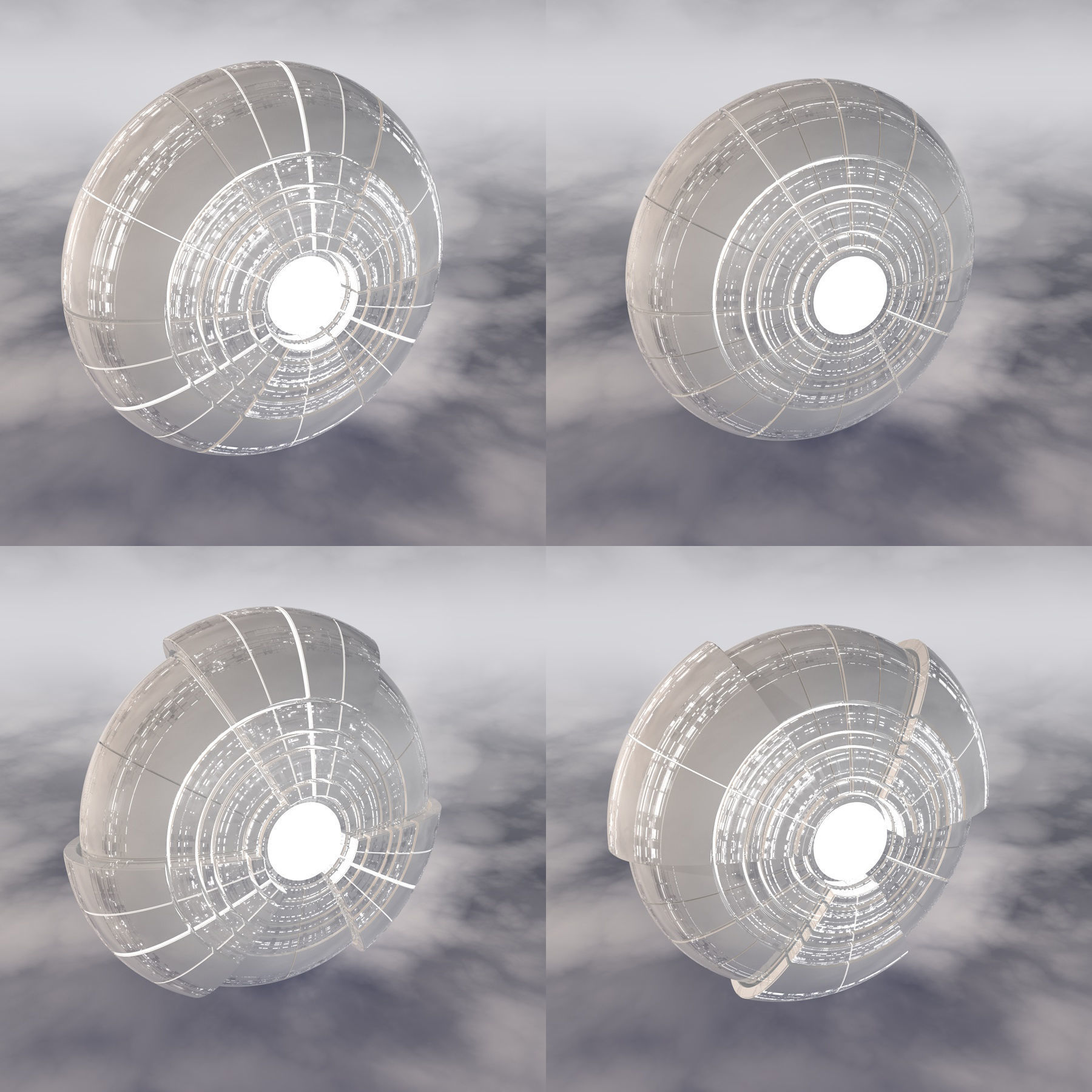 Sci-Fi Spaceship A 002 3D model_2