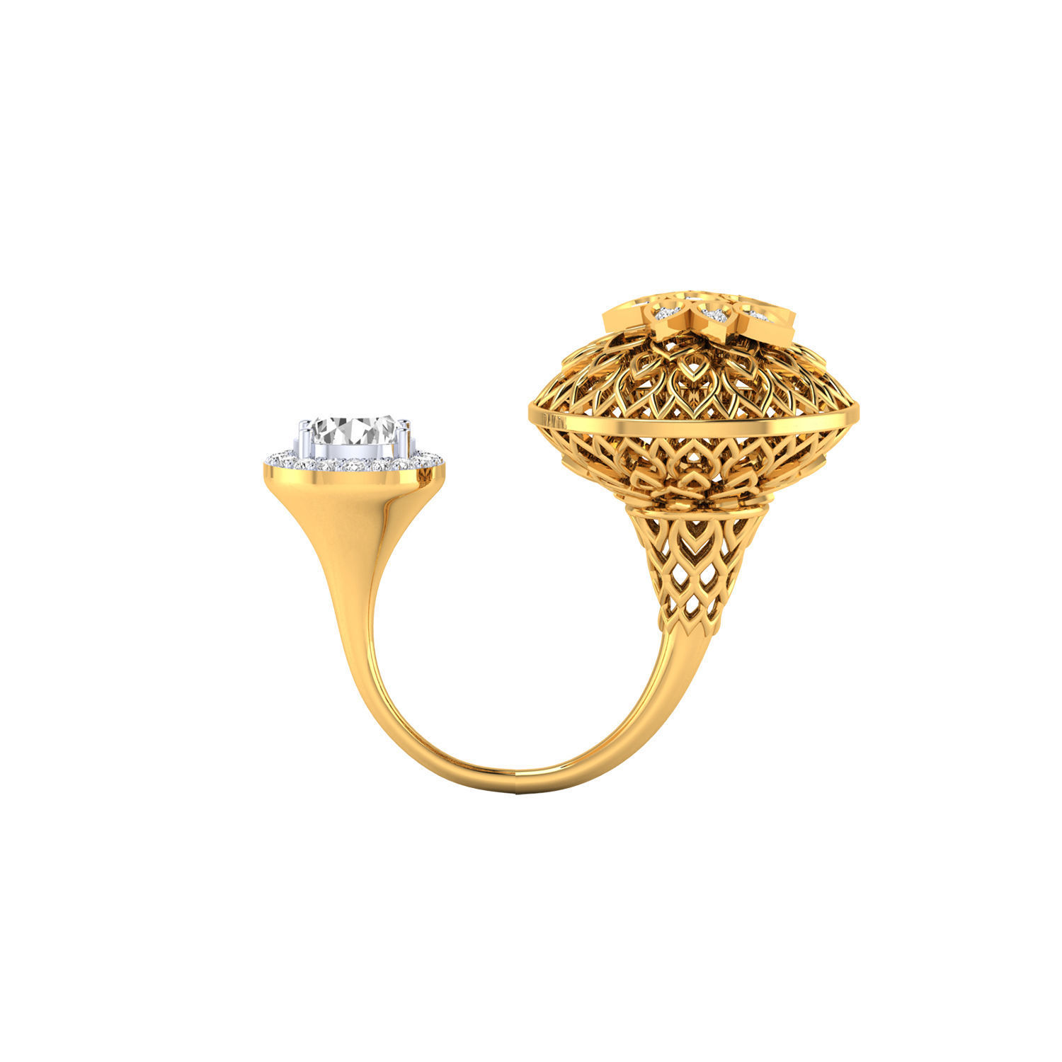 Collection 84 Ladies Ring 3dm jcd render details 3D print model_17