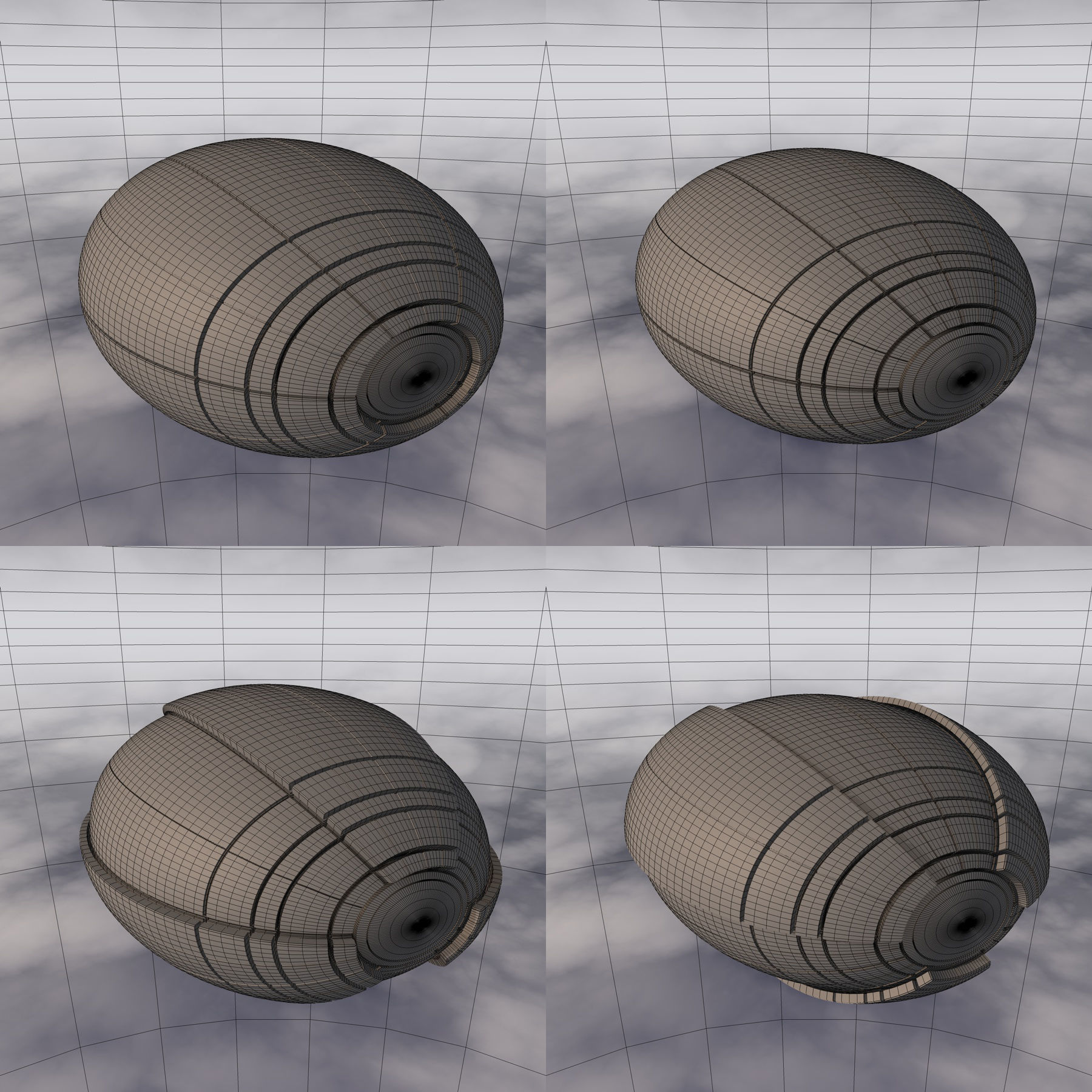 Sci-Fi Spaceship A 003 3D model_3