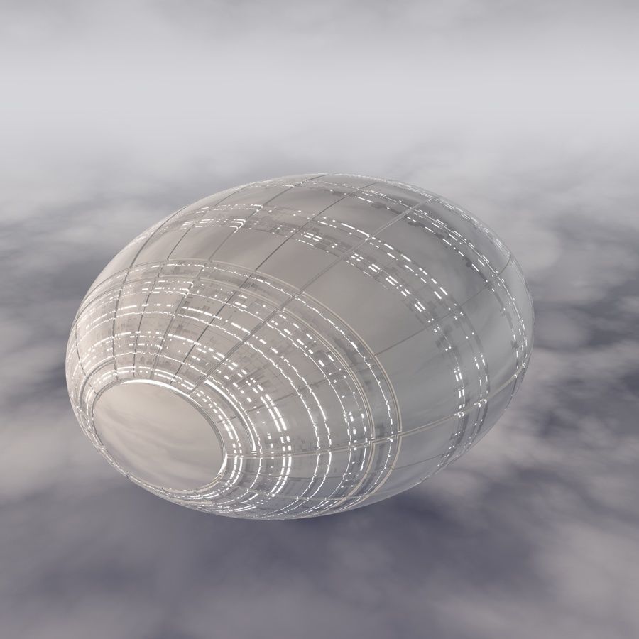 Sci-Fi Spaceship A 003 3D model_8