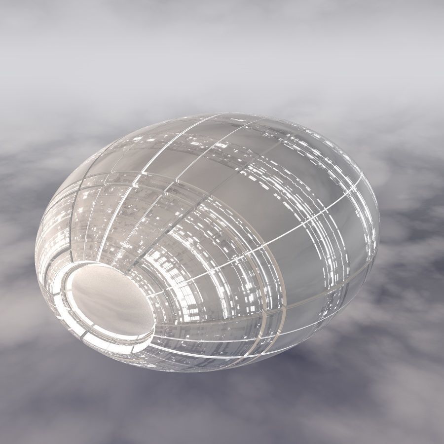 Sci-Fi Spaceship A 003 3D model_4